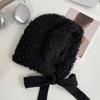 Lambswool Plush Balaclava Solid Color Pullover Hats Fashion Plush Cap  Outdoor