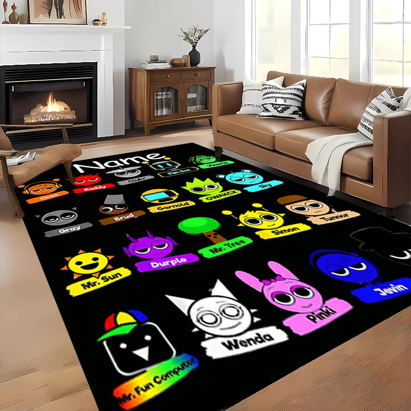 Custom personalization Sprunki themed Area Rug - Perfect For Kitchen, Bathroom,Laundry Room Decor Large Size Available,Gift All Seasons