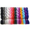 Dam Jumbo Crochet Braiding Ombre Color Synthetic Kanekalon Hårförlängningar