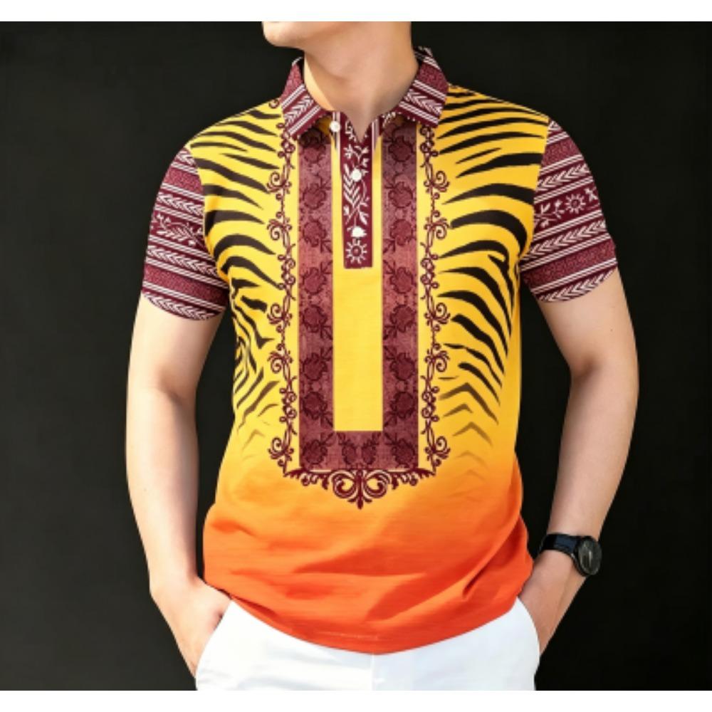 10 Color Zebra Stripes Print Polo Shirt Men s Outdoor Street Short Sleeve Tees Top Fashion Home Casual T-shirt Men s and Women s Polo Shirt S