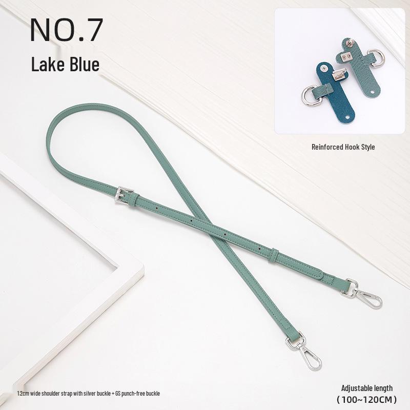 Longxiang Genuine Leather Mini Dumpling Bag with Wide Strap and No-Punch Buckle