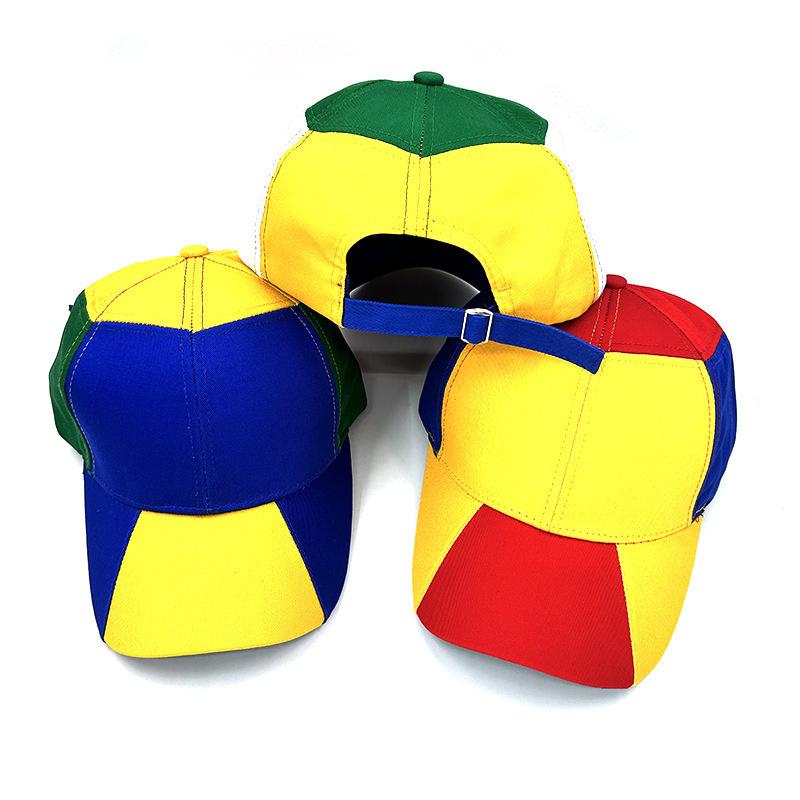 Colorful Baseball Cap Men Women  Adjustable Soccer Fan Hat Football Cheer Cap Cheerleading Hat for World Cup Sports Party Gifts