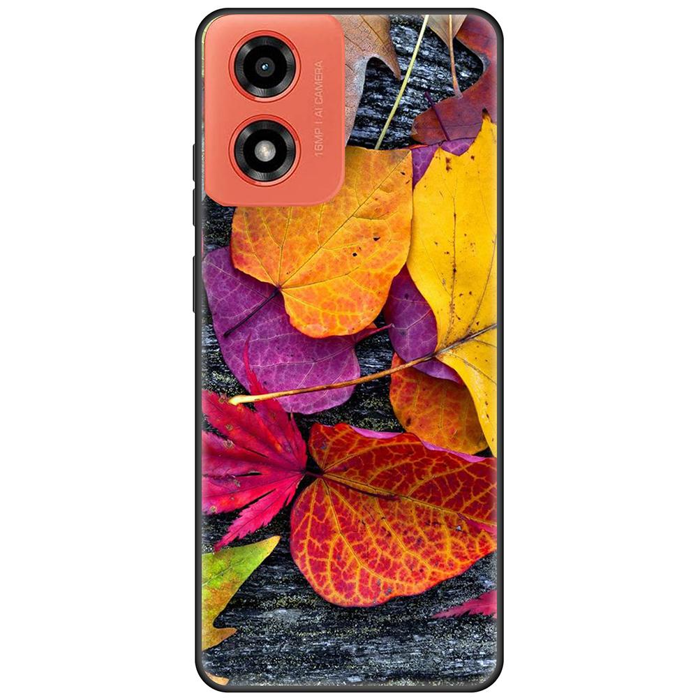 Caes for Motorola Moto G04 Black luxury Back Silicon Cover on MotoG04 Full protection shockproof bumper
