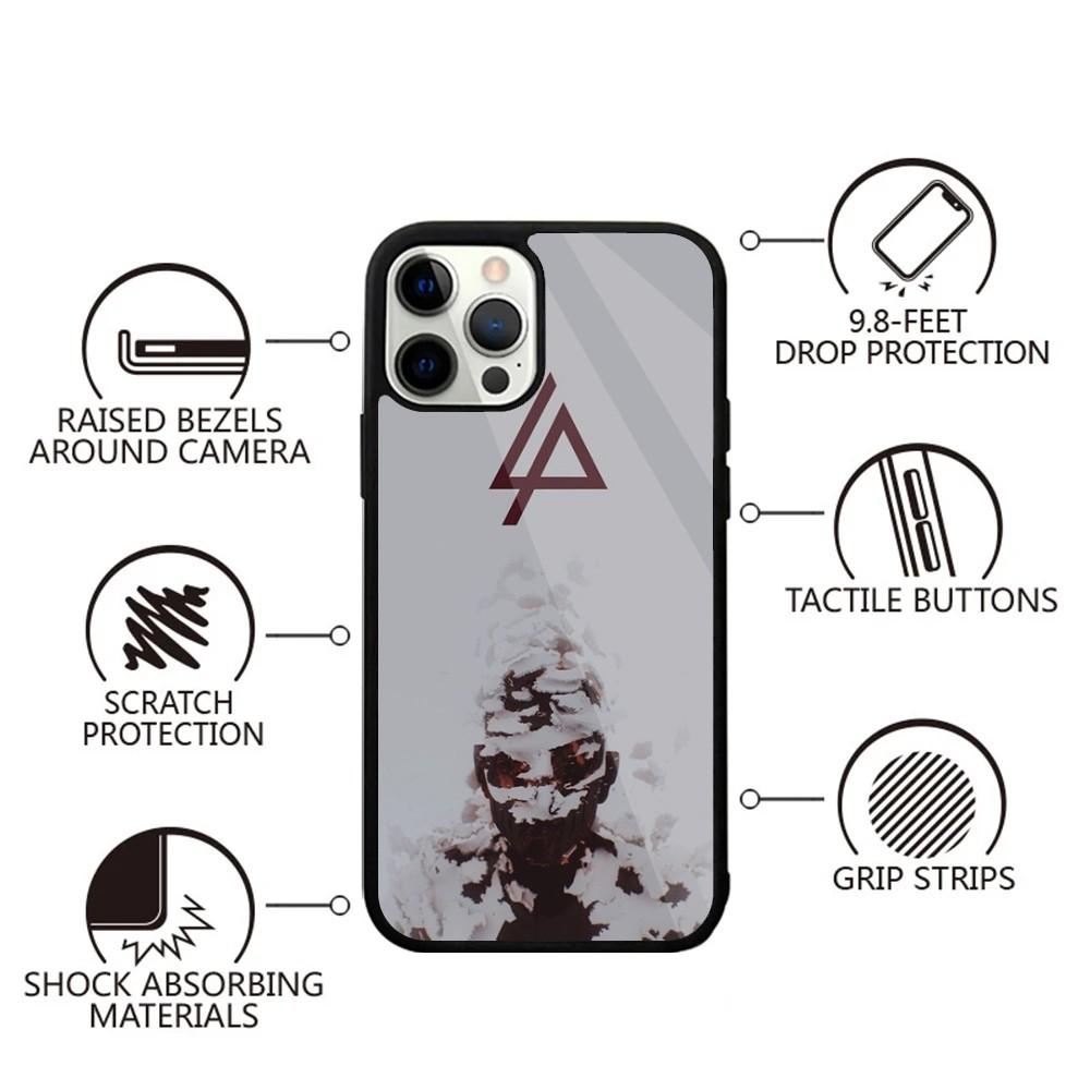 L-Linkin Meteora P-Park Phone Case Strong Magnetic For IPhone 15,14,13,Pro,Max,Plus,11,12,Mini For Magsafe Wireless Charging