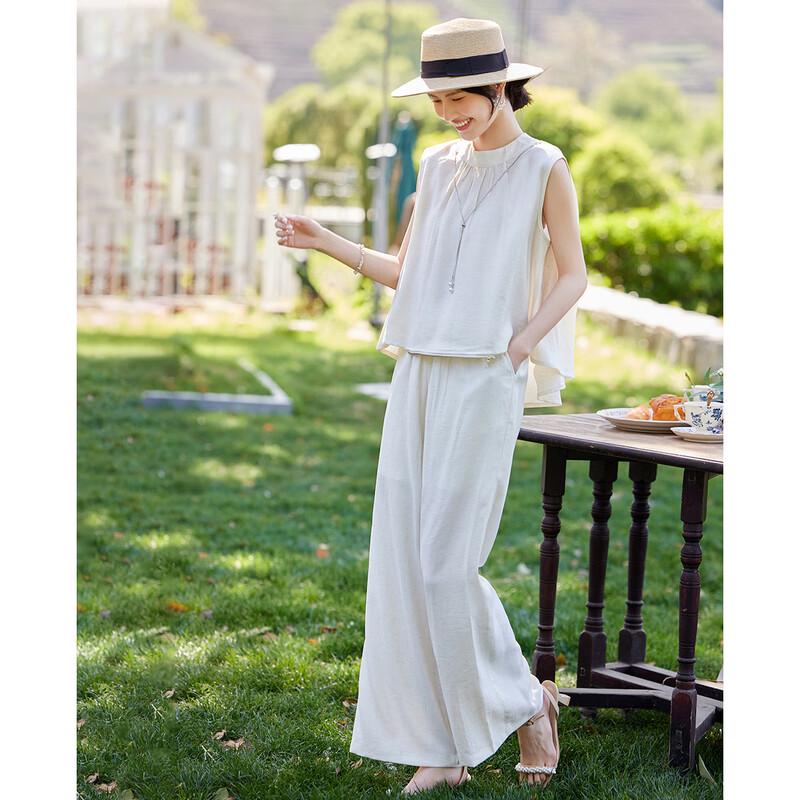 TERRE BLEUE Women s Summer Sleeveless Top & Pants Set M