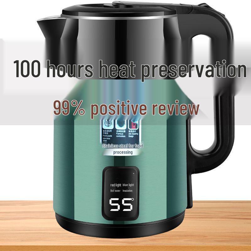 Stainless Steel Fast Boil Kettle with Thick Insulation, Large Capacity, Auto Power Off, and Constant Temperature for Dorms