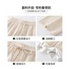Off-white Velvet Glutinous Rice Pants Women's Autumn and Winter New Thin High-waisted Straight-leg Pants Casual Soft Waxy Narrow Wide-leg Pants