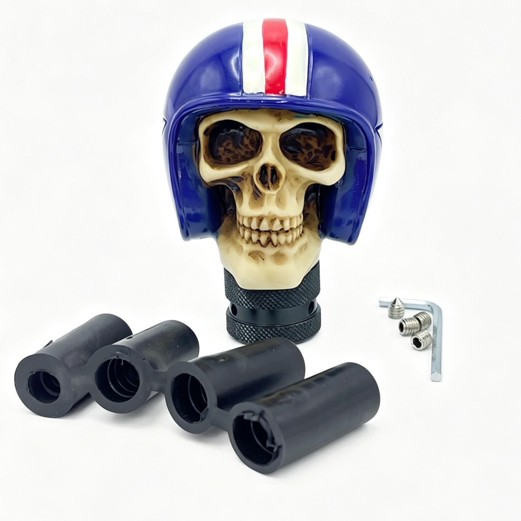 

Personalized Skull Shift Knob for Manual Transmission - Ghost Head Style with Baseball Cap Design
