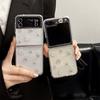 Transparent Glitter Rhinestone Phone Case For Samsung Zflod5 Transparent Zflip6 Folding Flip W24Flip