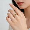 Horseshoe Buckle Shape Open Ring Women's, Stylish Classic Vintage Diamond Ring Adjustable Jewelry Gift