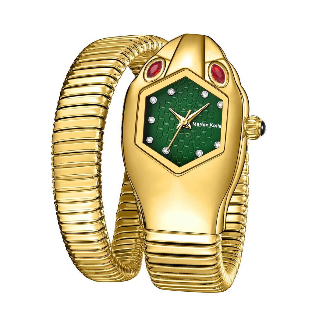 Damen Schlangen Armbanduhr Mode Gold Damen Uhren Luxus Damen Armbanduhren