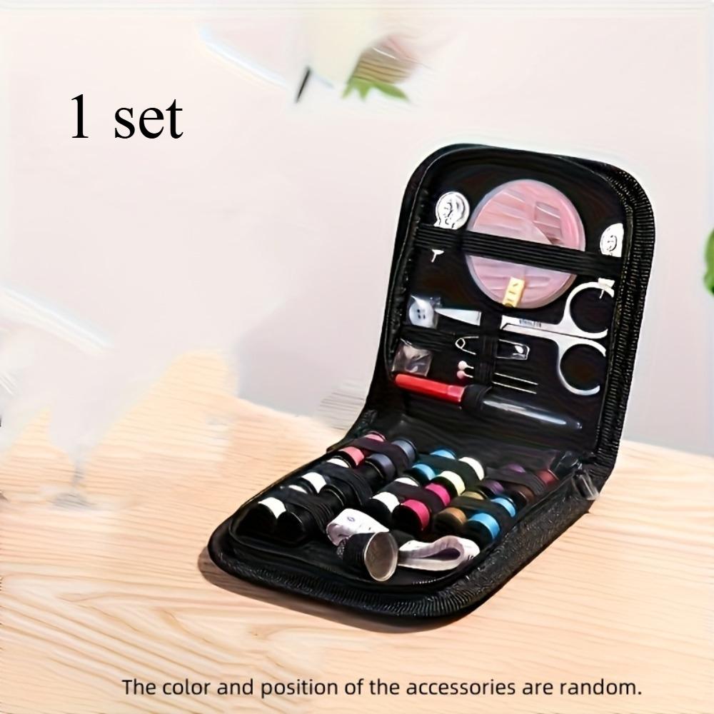 

Мини холщовый швейный набор - Всесезонный дорожный швейный набор с нитками, иголкой, ножницами, портативная сумка для инструментов, подходит для дорожного ремонта