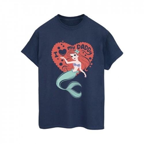 Disney Womens/Ladies The Little Mermaid Love Daddy Cotton Boyfriend T-Shirt