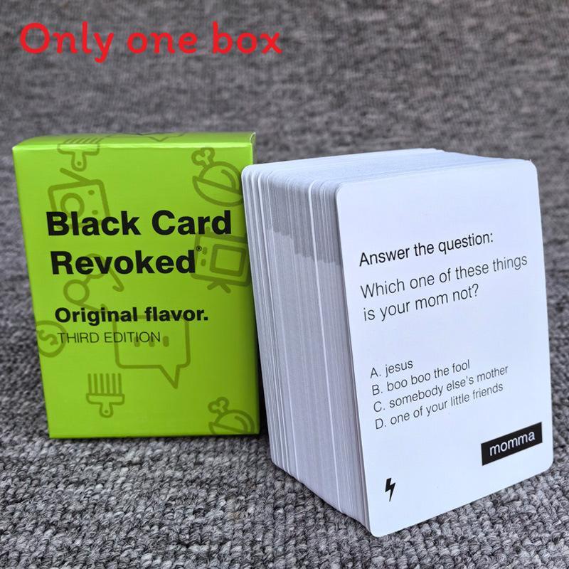 Juego de Mesa Fiesta Tarjeta Negra Revocada Con Tarjetas de Papel de Colores Para Entretenimiento Familiar y Juego Interactivo