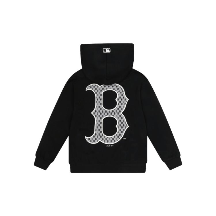MLB Old Flower Sweatshirts Unisex Black Hooded Moderate Regular 31HDM1041-43L XS