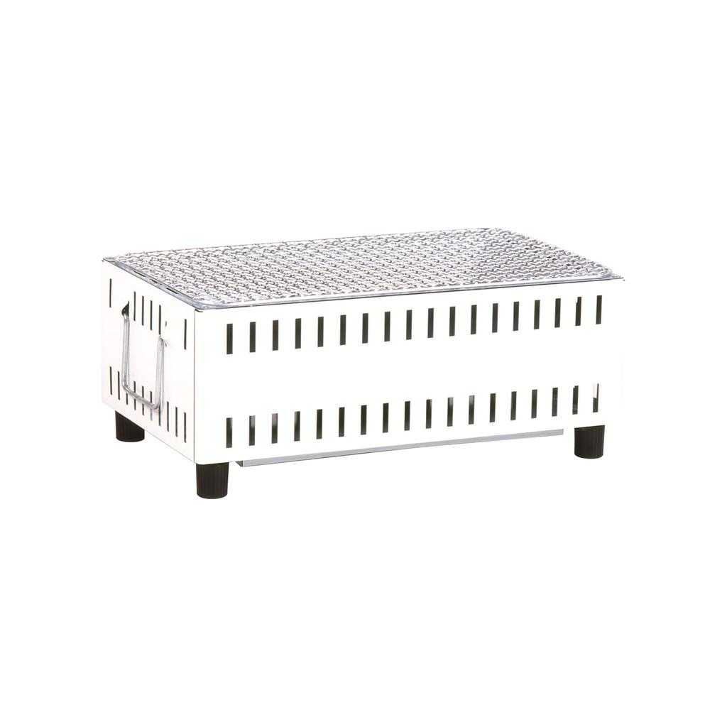 GREEN LIFE Lightweight and Compact Tabletop Cichirin White UC-350(W) Japanese-Made Grill,