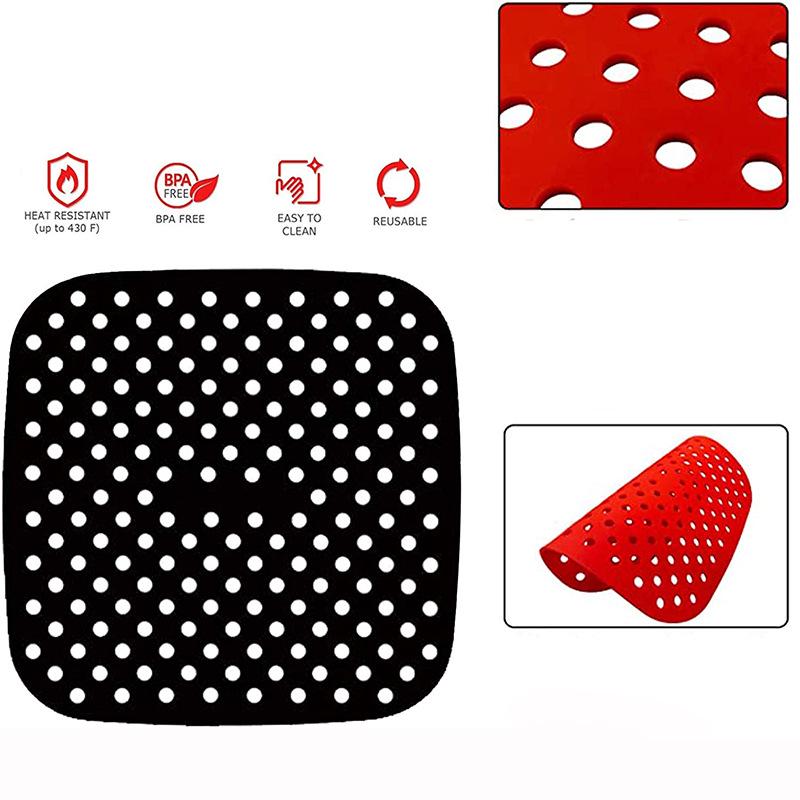 7" Silikonová podložka do horkovzdušné fritézy - Vysokoteplotní a odolná proti oleji