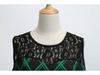 Vintage Sleeveless Lace Stitch Big Swing Dress