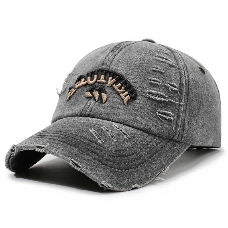 

Single Pack Minimalist Casual Versatile Washed Baseball Cap With Fashion Embroidered Letters For Sun Protection 56-60cm