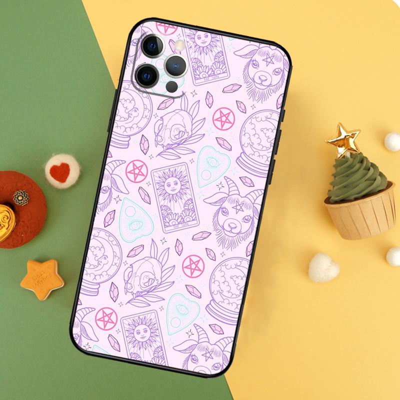 Pastel Goth Witchy Funda For iPhone 11 12 13 14 16 15 Pro Max Mini XS Max X XR SE2 7 8 14 16 15 Plus Phone Case