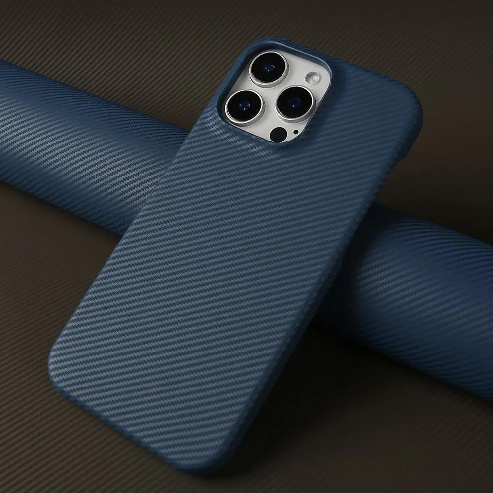 Luxury Genuine Leather Case For iphone 16 Pro Max 15Pro 14ProMax 13 12 11 Cases Carbon Fiber Pattern Phone Cover Phone Shell