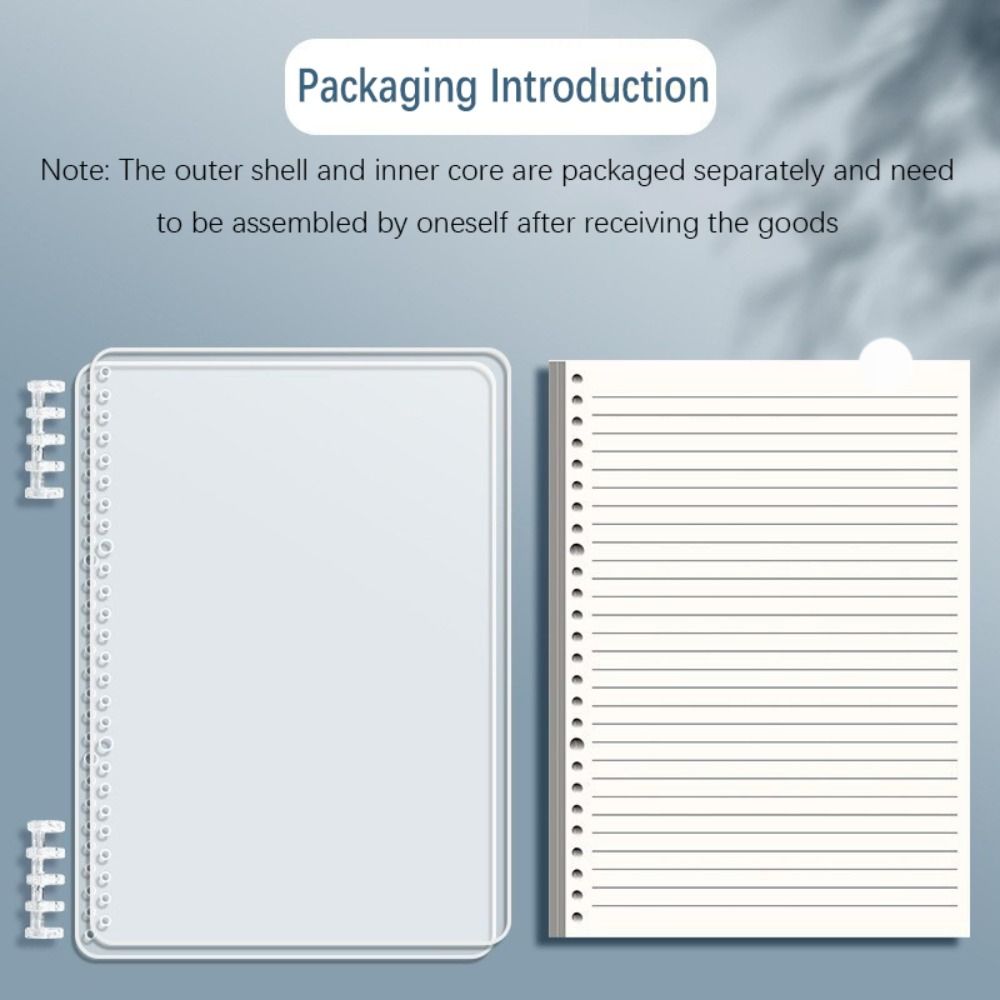 Detachable Core Binder Ring Notepad Horizontal Line Spiral Bound Notebook Office School
