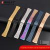 For Casio Stainless Steel watchBand A158 A159 A168 A158W F91w LA-680 AEQ-110 F91w Small Gold Watch Strap 18mm Wristband Bracelet