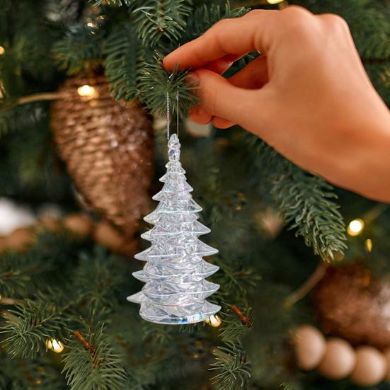 Vánoční ozdoba na stromeček Sněhová vločka Jelen Ptáček Rampouch Design Třpytivá Závěsná Dekorace Sváteční Svátky Domácí Dekorace