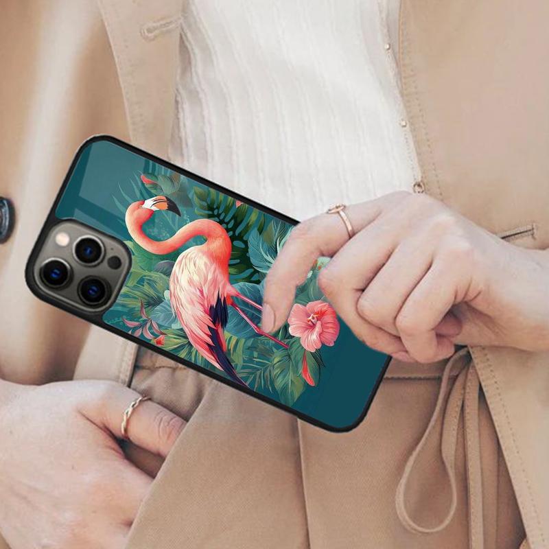 Flamingo Leaves Magnetic Phone Case For APPLE iPhone 17 Air 16 14 13 12 Pro Max 15 Plus Wireless Charge With MagSafe Cover