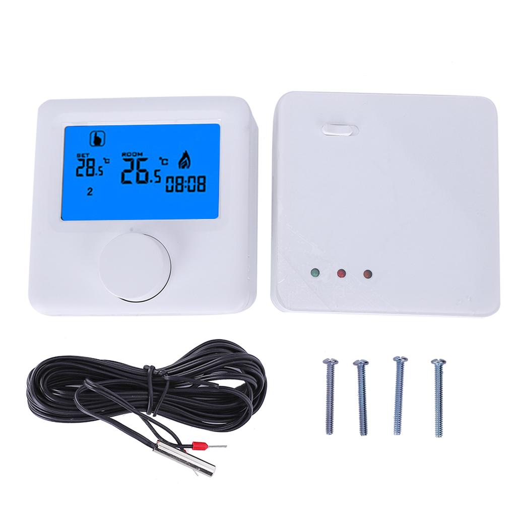 Digital LCD RF Wireless Heating Thermostat Temperature Controller for Electric Heating System Heating Programmable Thermostat