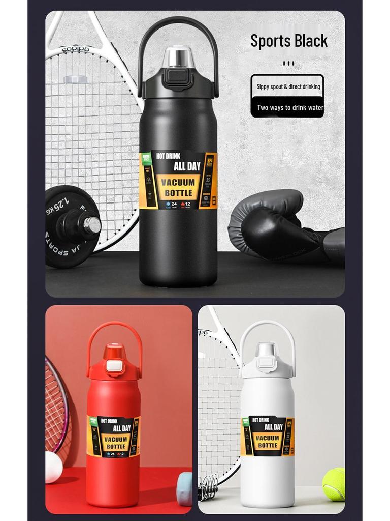 Large 304 Stainless Steel Vacuum Insulated Sports Climbing Bottle