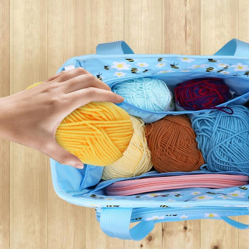 Häkelkorb Stricktasche Garnaufbewahrung Organizer Garnbeutel Leichter Häkelkorb für Häkelnadeln, Häkelzubehör