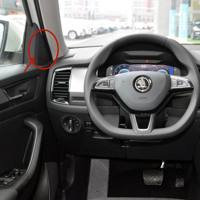 Interior A Pillar Sound Circle Trim Cover for Skoda Kodiaq  2016 2017 2018  Car Sticker  Accessories 2 Pcs