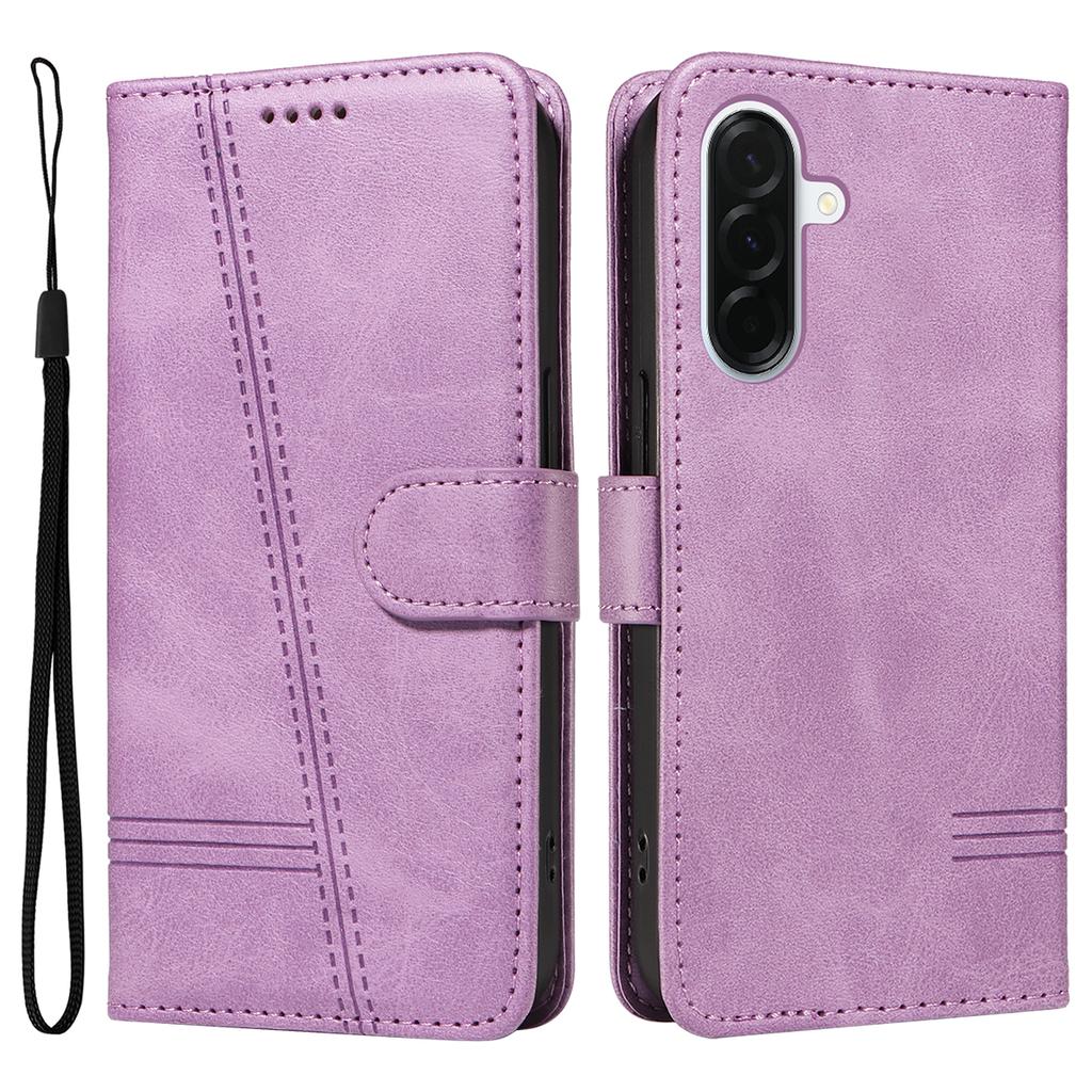 For Samsung Galaxy A37 5G Wallet Case T-Shape Lines Leather Phone Cover Stand