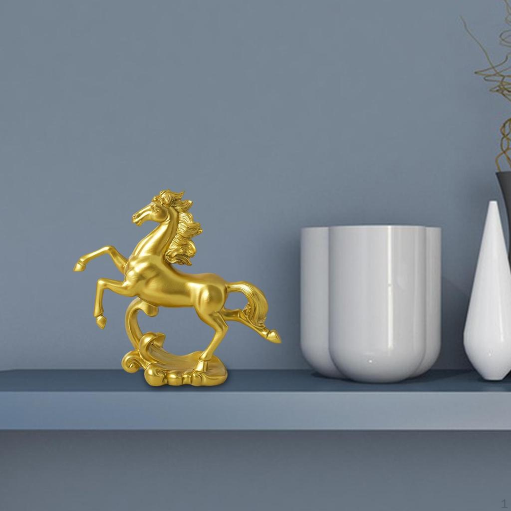 Horse Statue Decorative Animal Sculpture Desktop Figurine for Home Entryway TV Cabinet Office Dining
