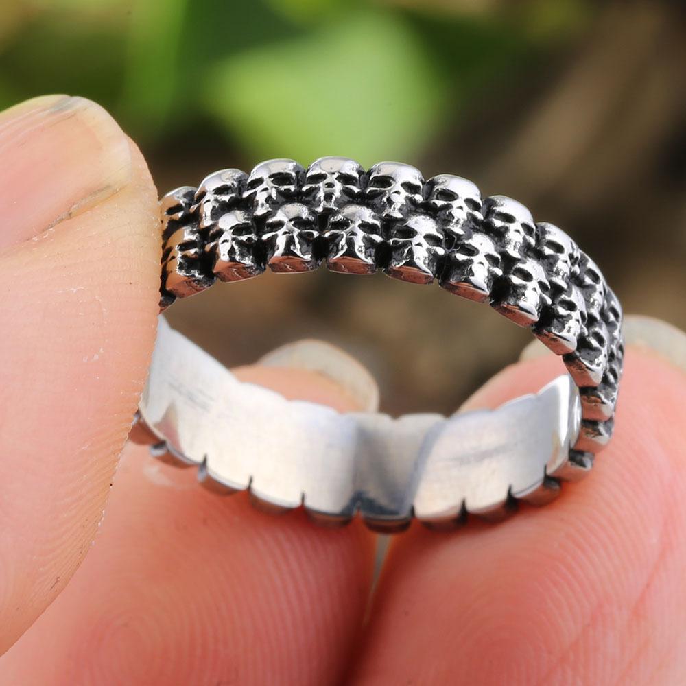 Stainless Steel Skull Ring, Personalized Fashionable Retro Men's Ring, Korean Version Titanium Steel Ring, Daily Jewelry Gift