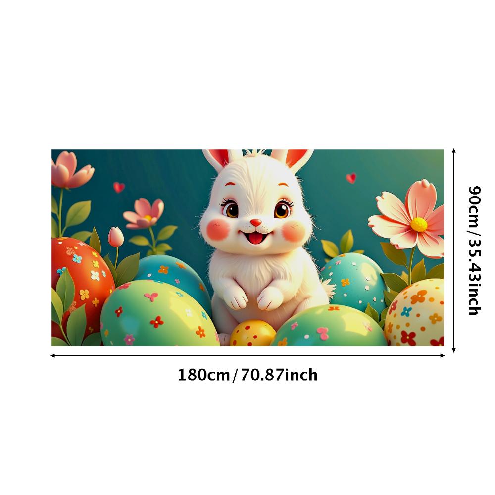 Lätt Påskdekoration Påskäggsbanderoll Påskharenbanderoll För Vårfest Dekoration Fotografering