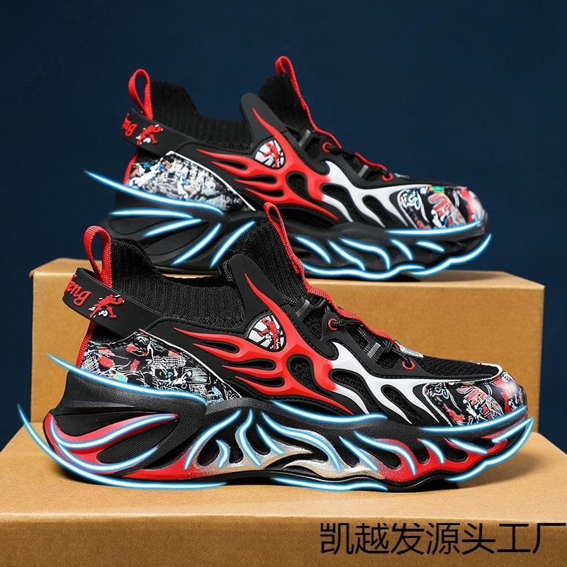 Laufschuhe lässig große Größe Herren Klingen-Schuhe Herren China rot Nataljahr fliegend gewebt Sportschuhe Land