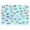 COLORFUL CANDY STYLE Placemats (25cm X 35cm), Water-Repellent, No-Iron, Set of 2, Full Throttle Working Vehicle Design, Water-Repellent, Lightweight,