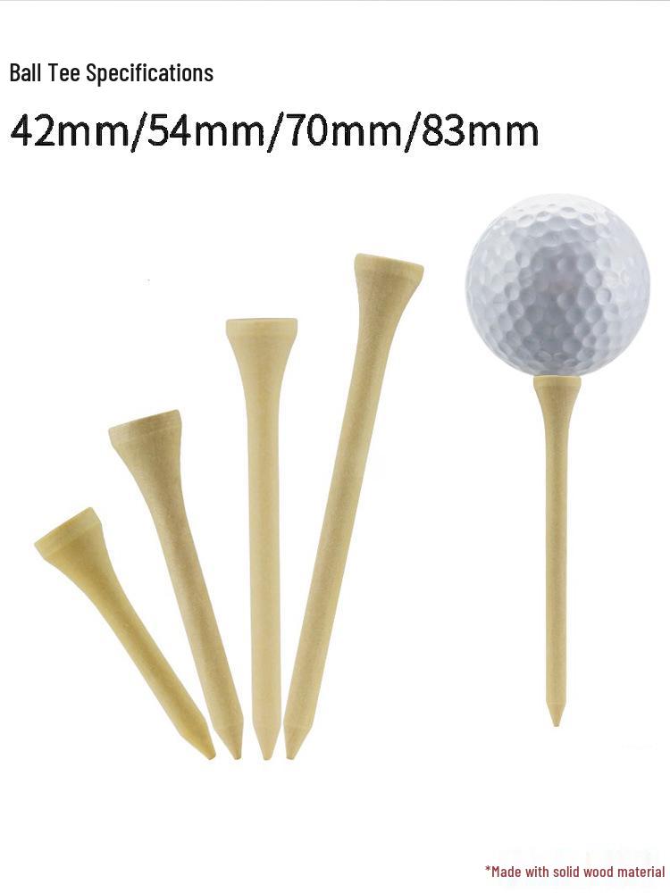 Natural Bamboo Golf Tees Ball Holders – Bulk Pack, Wood Color.