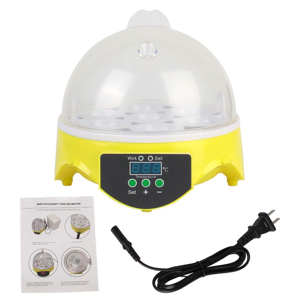 Incubator pentru Păsări Găină Rață Porumbel Păsări de Curte Incubator Temperatură Digitală Reglabilă Mini Incubator Ou Clocitor Ou Automat 16.5 * 17.5cm