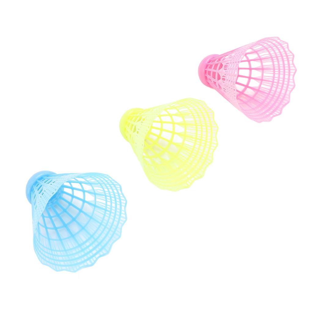 3Pcs LED Badminton Shuttlecocks Blue Yellow Pink Nylon Lighting Glow in The Dark Night Badminton
