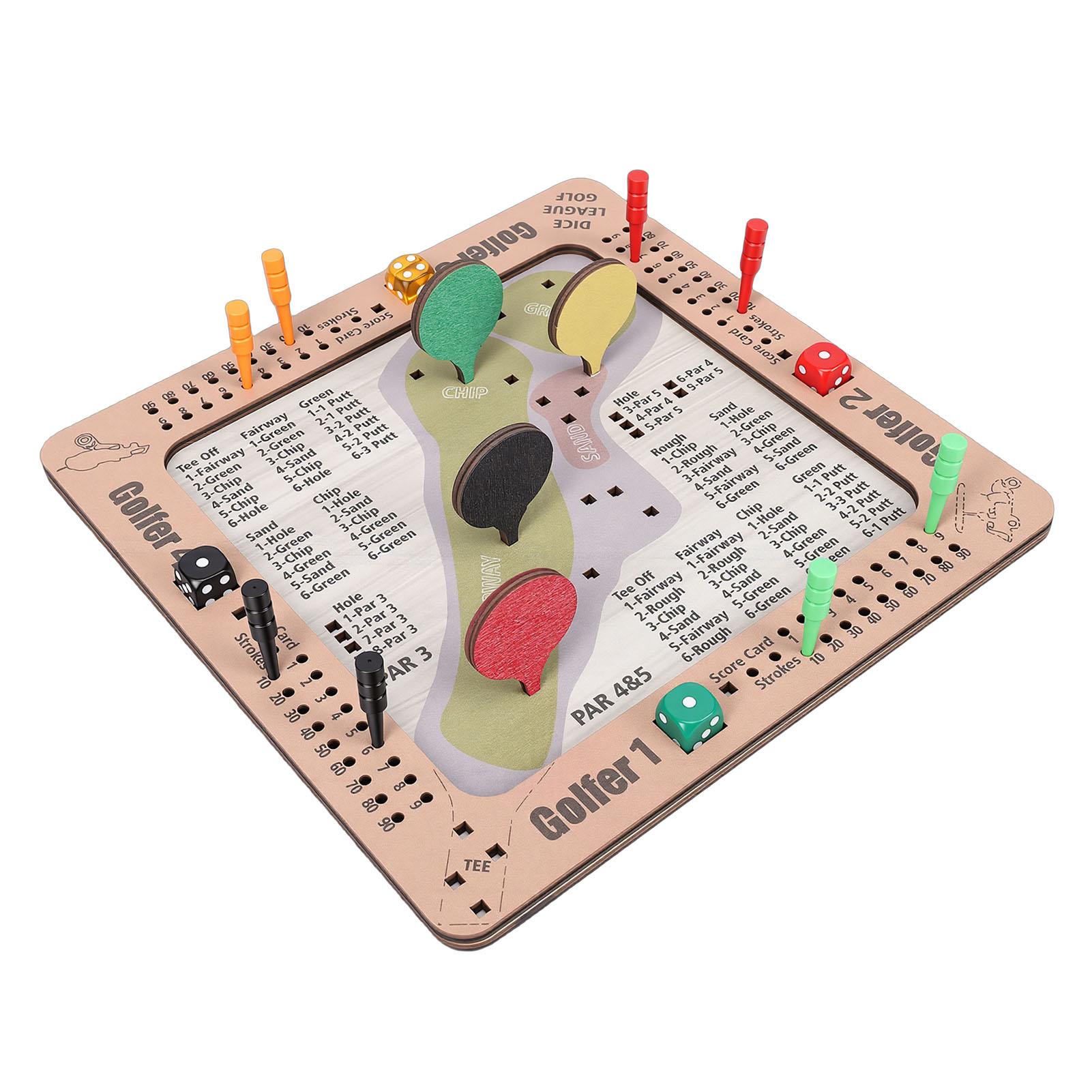 

Tabletop Dice Desk Sports Game Wooden Strategy Board Game for Family Fun 1 4 Players