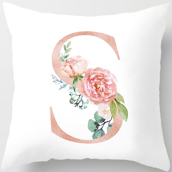 New Fashion 26 English Letter Pattern Cushion Cover Home Fabric Sofa Modern Style Pillow Cover