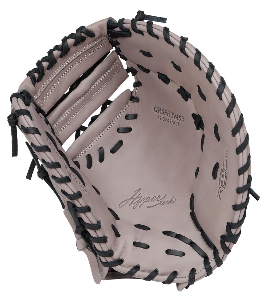 Rawlings HYPER TECH R2G GR5FHTM53 Baseball First Throw Glove, Soft, Base, Gray, 11.75 Inches, Right-Handed