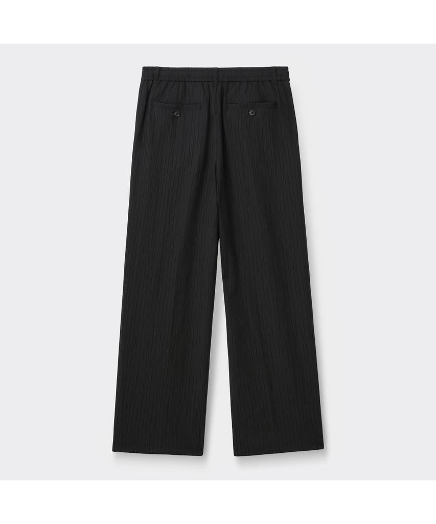 Keoseuuteommellou Black Loose Fit Tucked Pleats Pants Cwpam26432Bkx