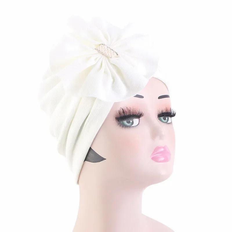 Bowknot Turban Indian Women Muslim Hijab Stretch Chemo Cap Cancer Hat Hair Loss Cover Head Scarf Wrap Beanies Bonnet Headwear