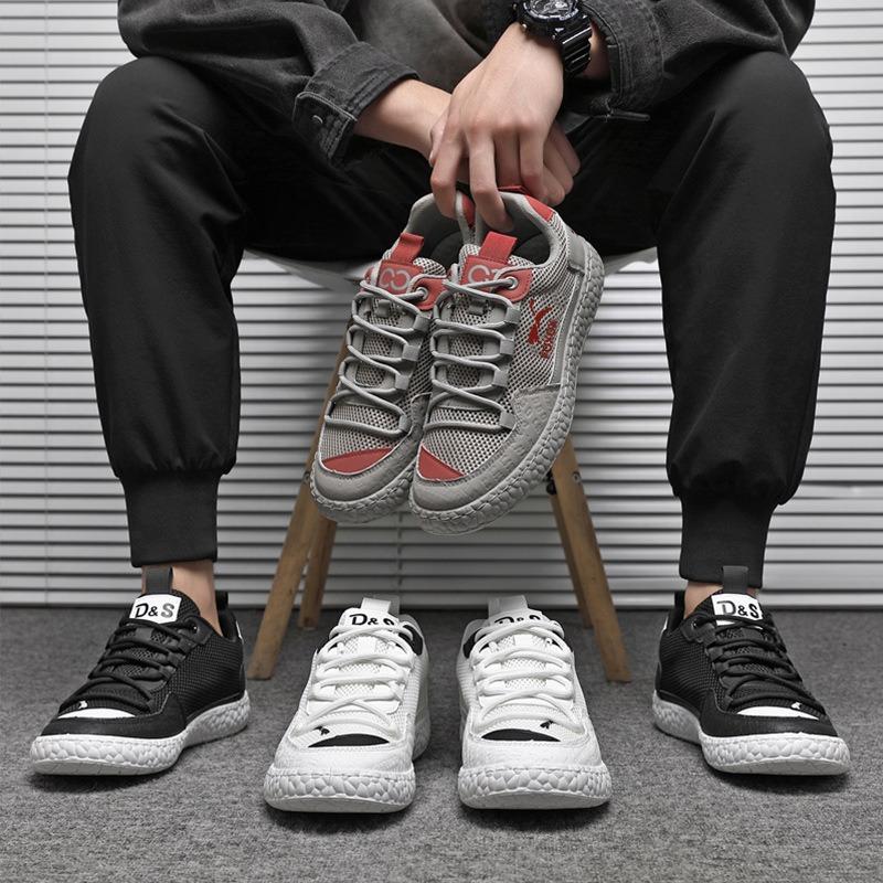 Casual shoes summer new trendy shoes fashionable versatile breathable fly-woven niche mesh shoes