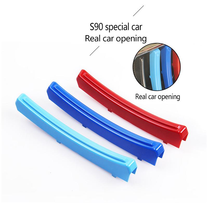 For Volvo S90 V90 Three-color Net Decoration Strip New Network Modified Special Color Stickers 2017 2018   Model S90 V90