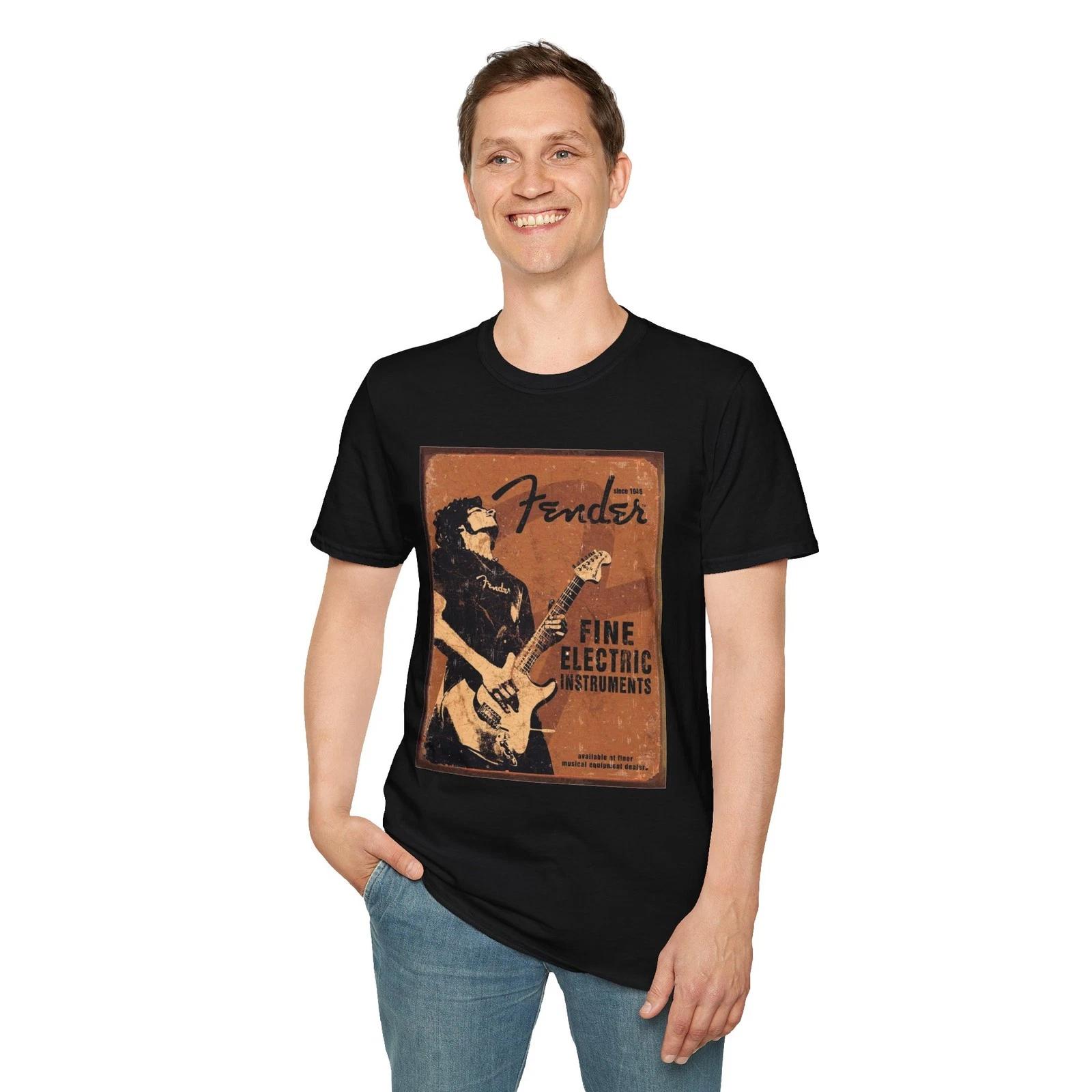Fender T-Shirt, Unisex Retro Tee, Gift S